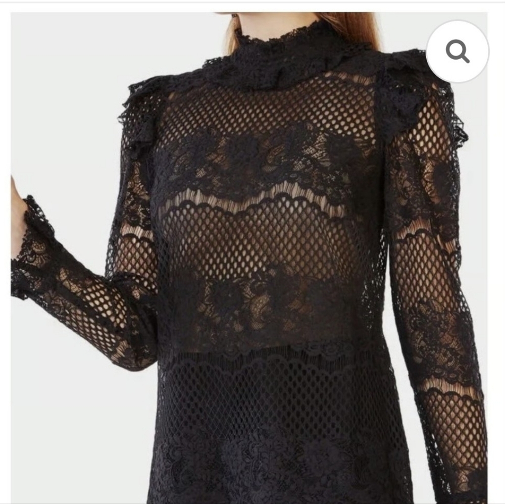 BCBG Maxazria Long Sleeve Lace Top